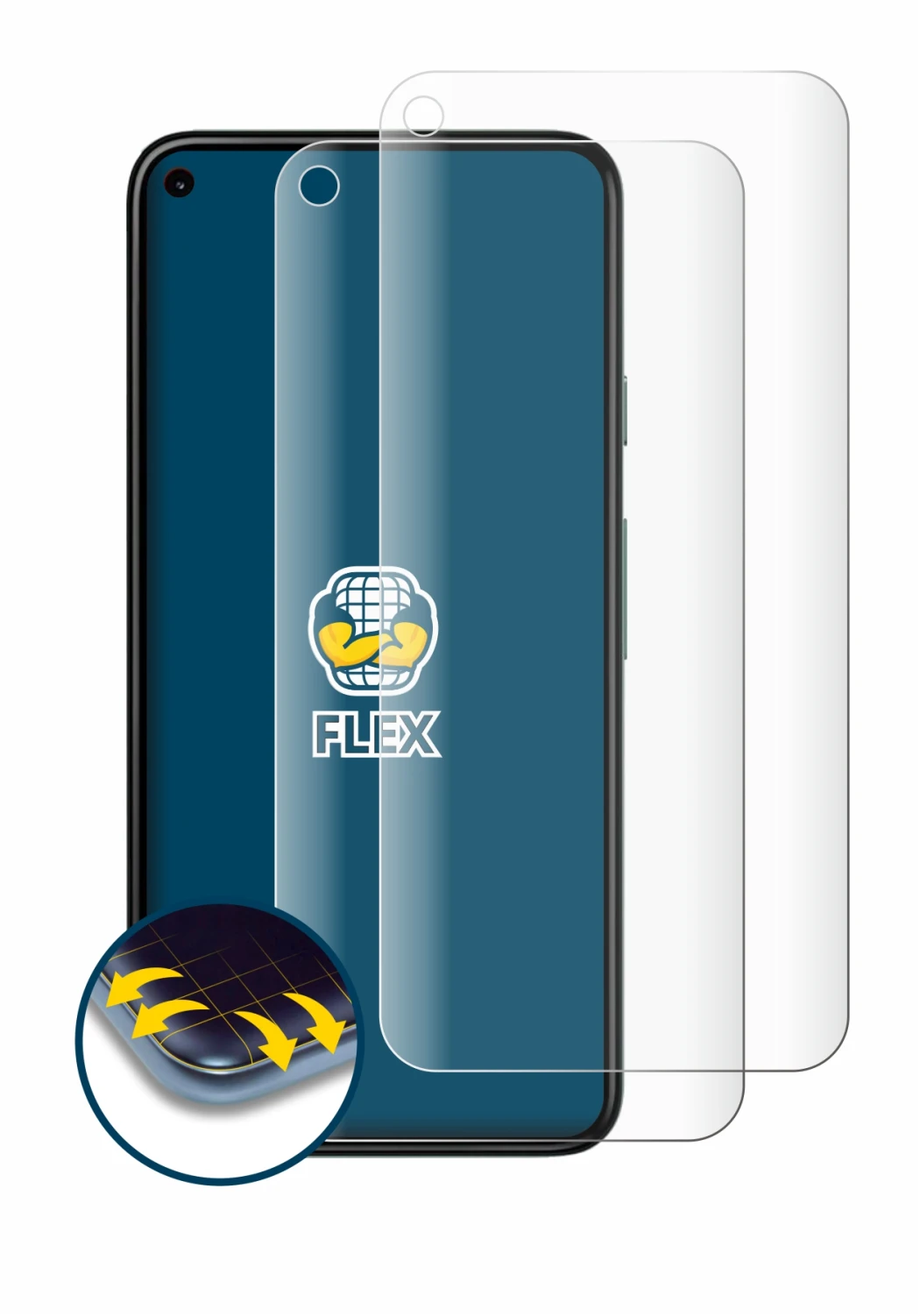 Imagen del dispositivo Google Pixel 5 con una amplia variedad de protectores de pantalla.
