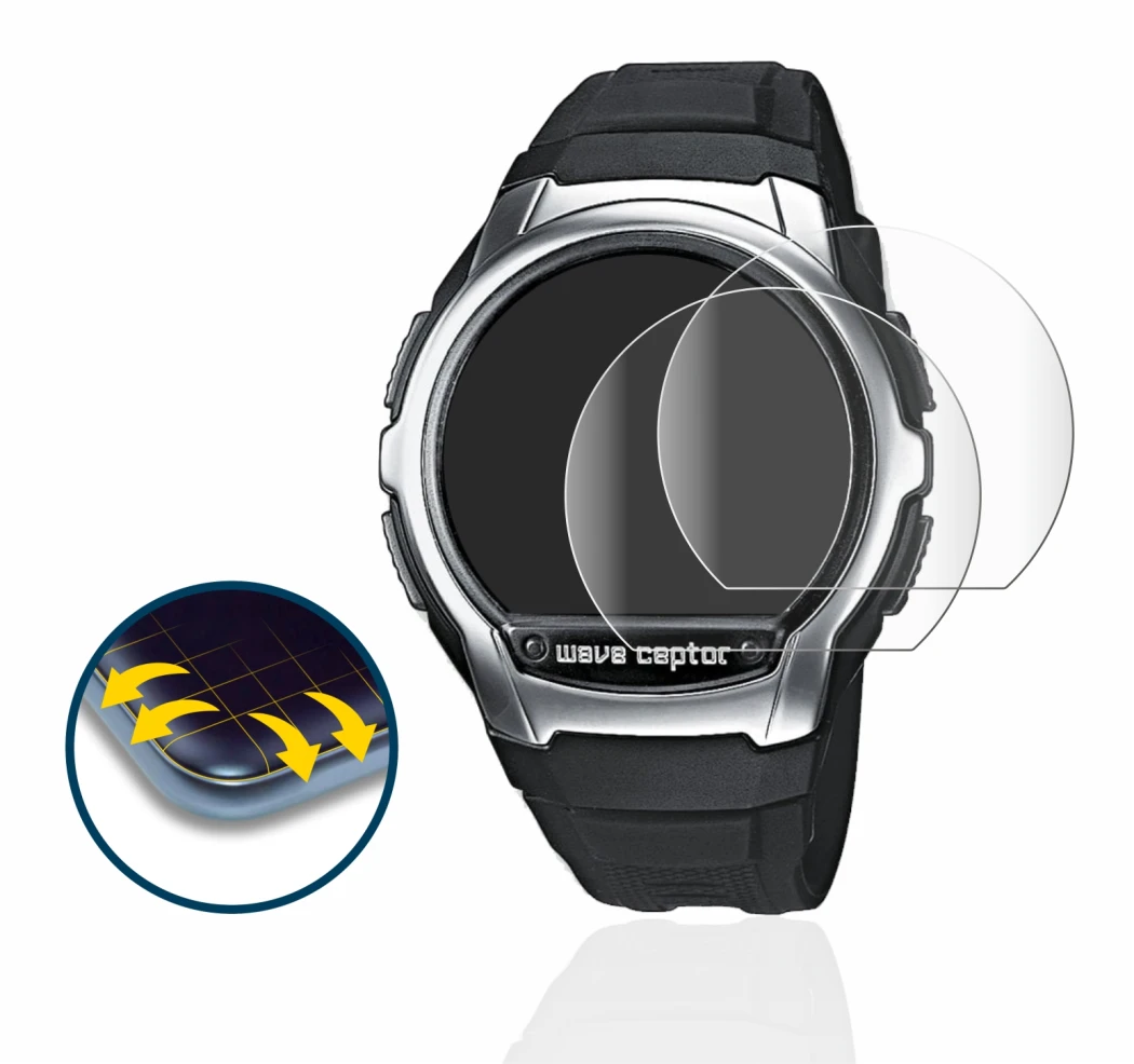 Imagen del dispositivo Casio Wave Ceptor WV-58 con una amplia variedad de protectores de pantalla.