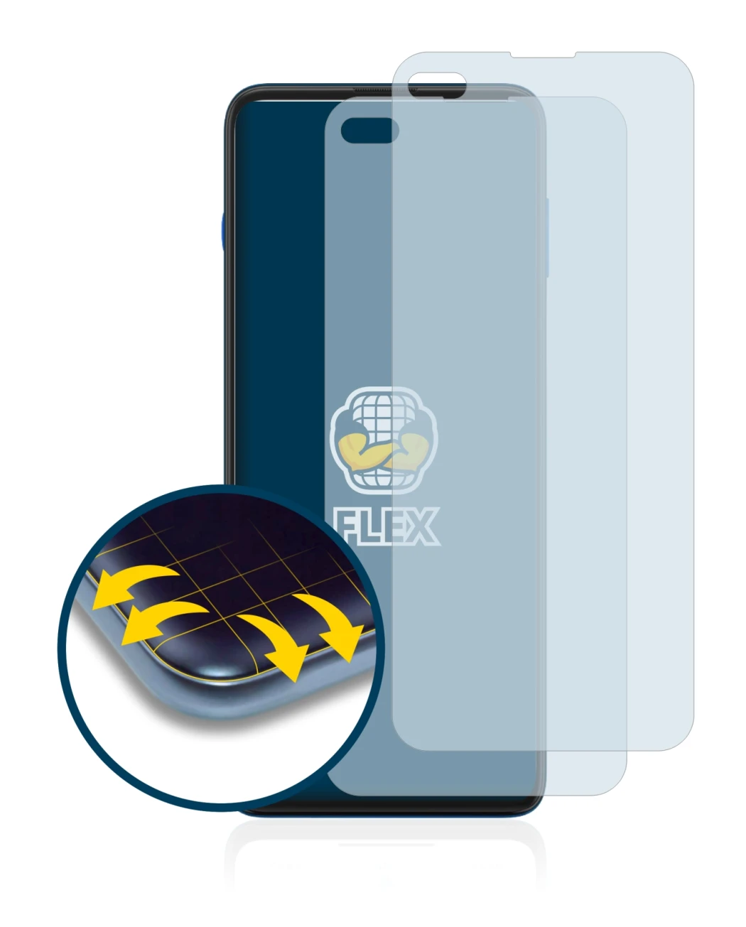 Imagen del dispositivo Motorola Moto G100 con una amplia variedad de protectores de pantalla.