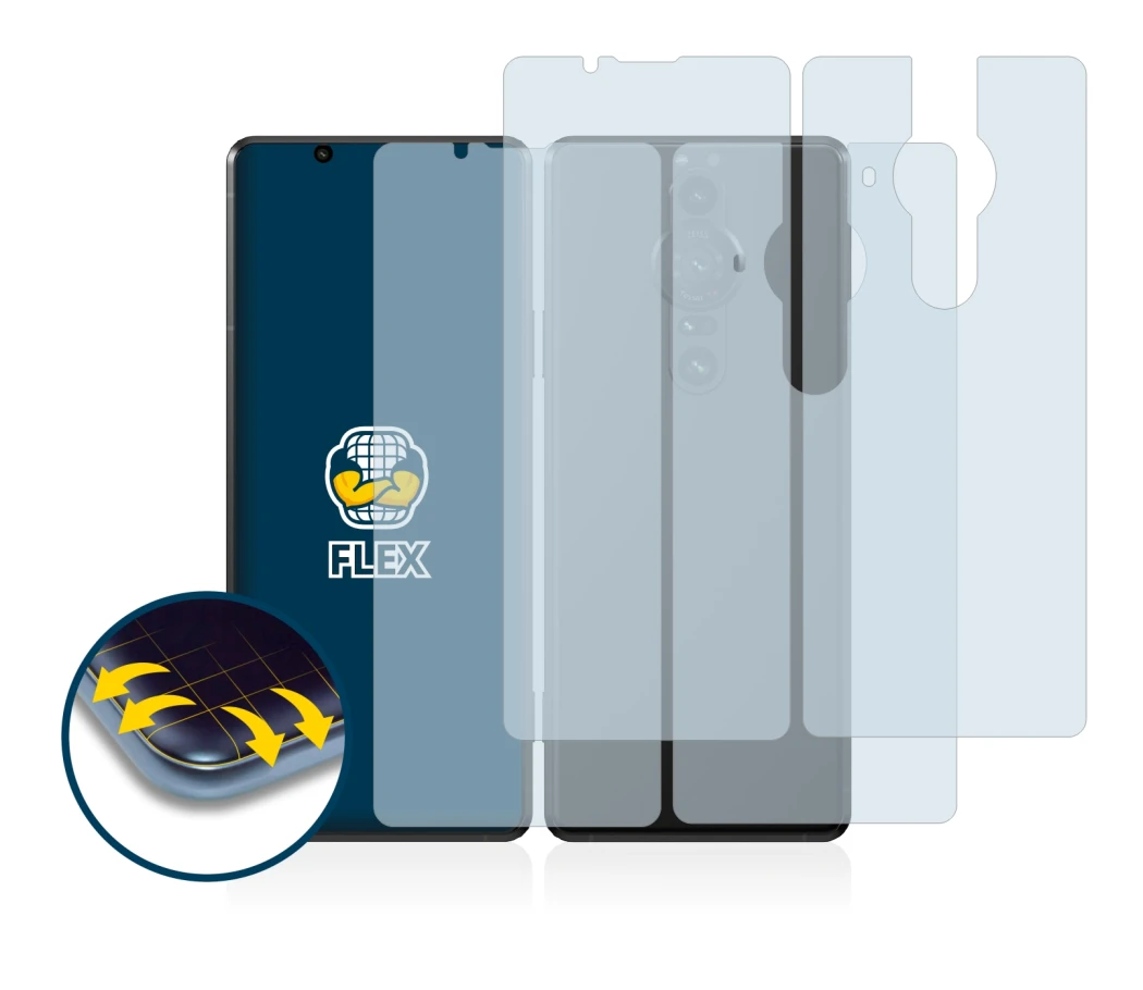 Imagen del dispositivo Sony Xperia Pro-I (Frontal+Trasero) con una amplia variedad de protectores de pantalla.