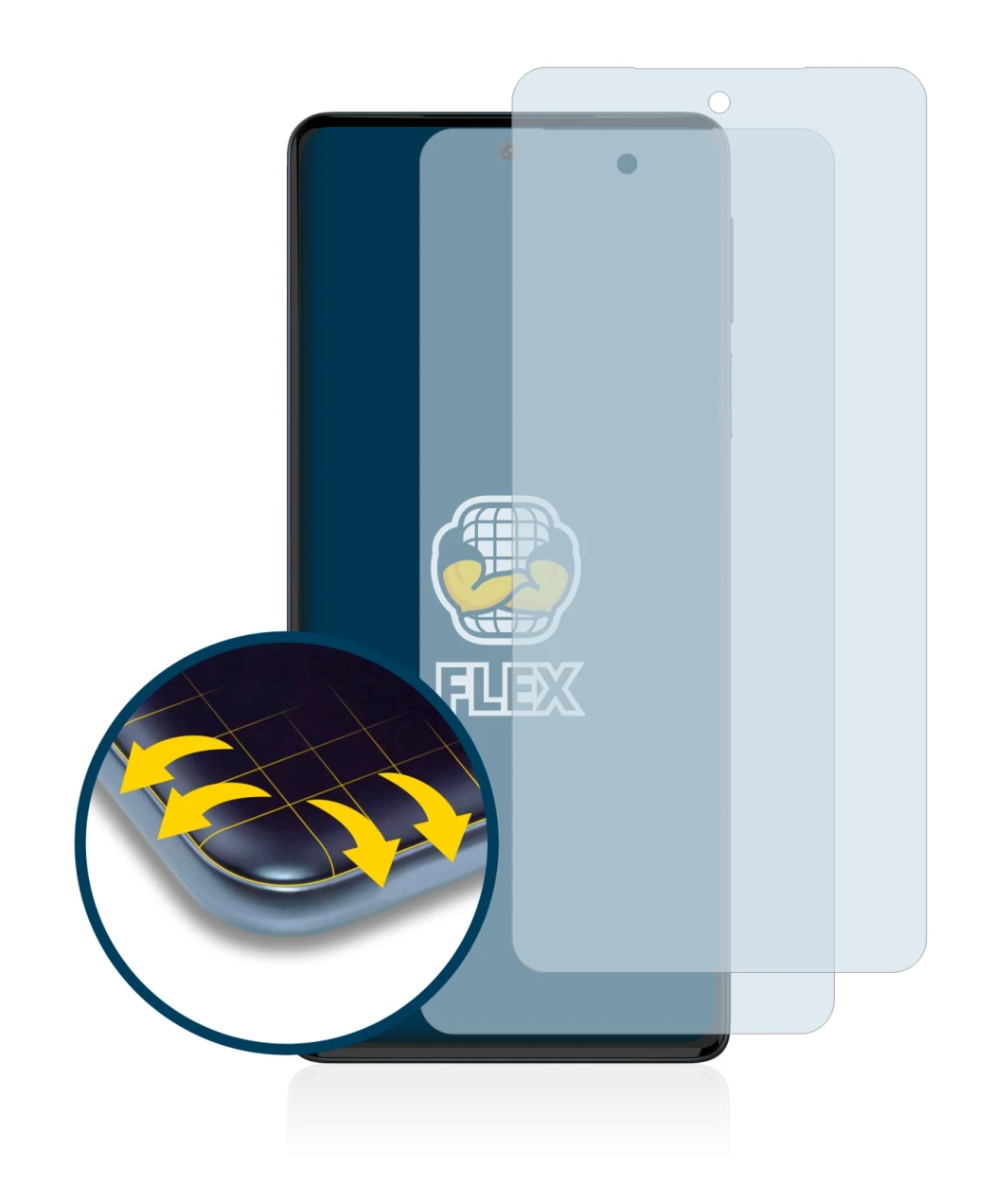 Imagen del dispositivo Motorola Edge 30 Pro con una amplia variedad de protectores de pantalla.