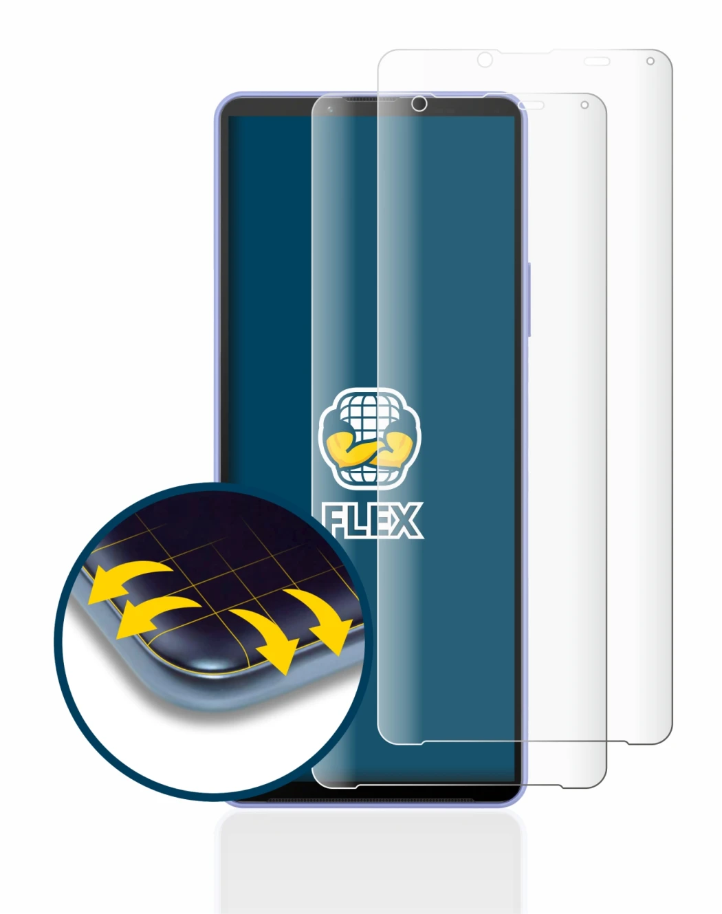 Imagen del dispositivo Sony Xperia 10 IV con una amplia variedad de protectores de pantalla.