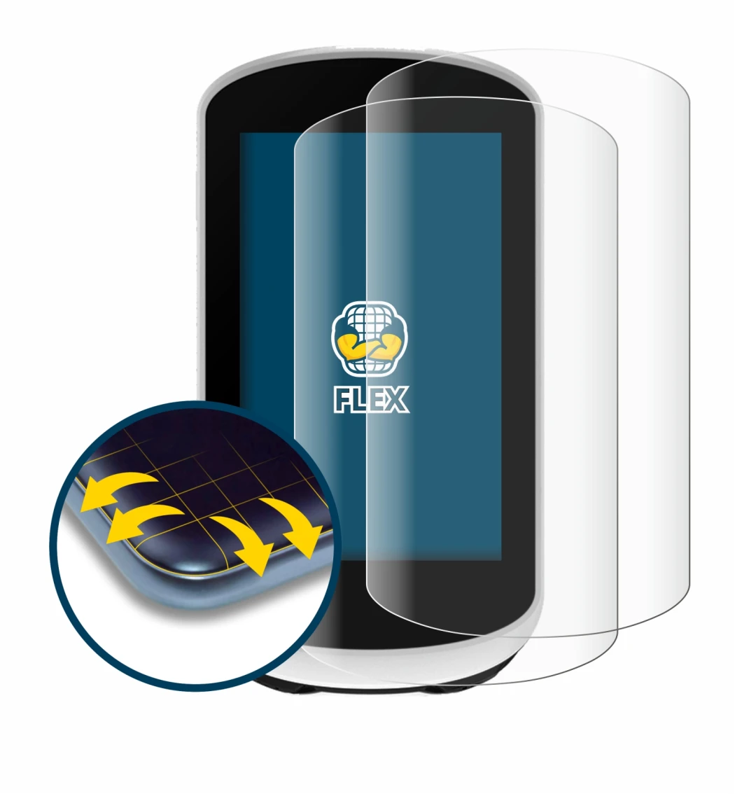 Imagen del dispositivo Garmin Edge Explore 2 con una amplia variedad de protectores de pantalla.