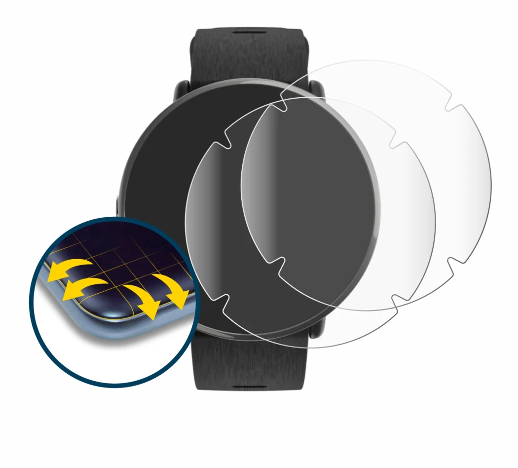 Imagen del dispositivo Polar Ignite 3 Titanium con una amplia variedad de protectores de pantalla.