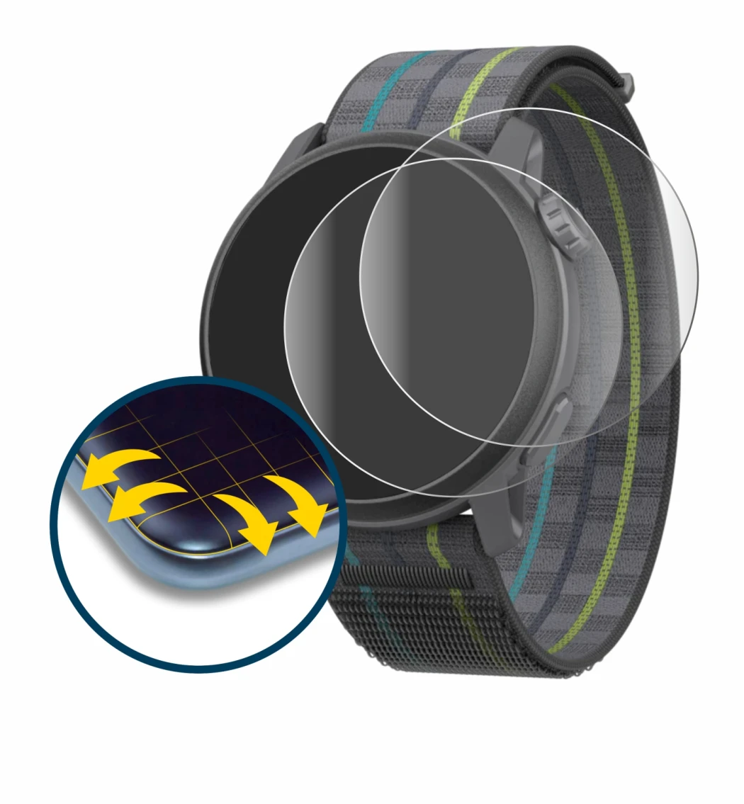 Imagen del dispositivo Coros Pace 3 con una amplia variedad de protectores de pantalla.