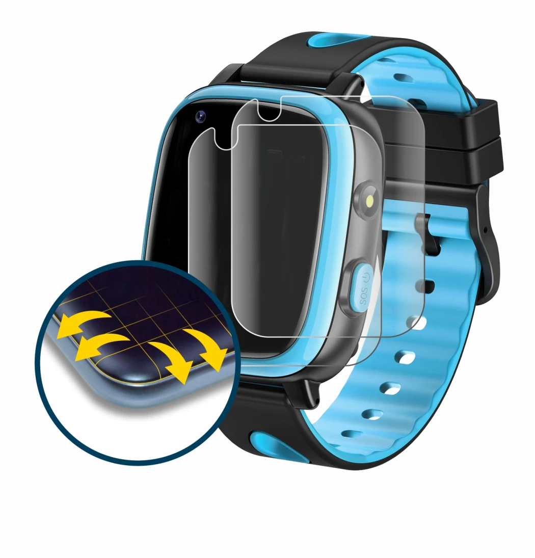 Imagen del dispositivo Aduogeng T5 con una amplia variedad de protectores de pantalla.
