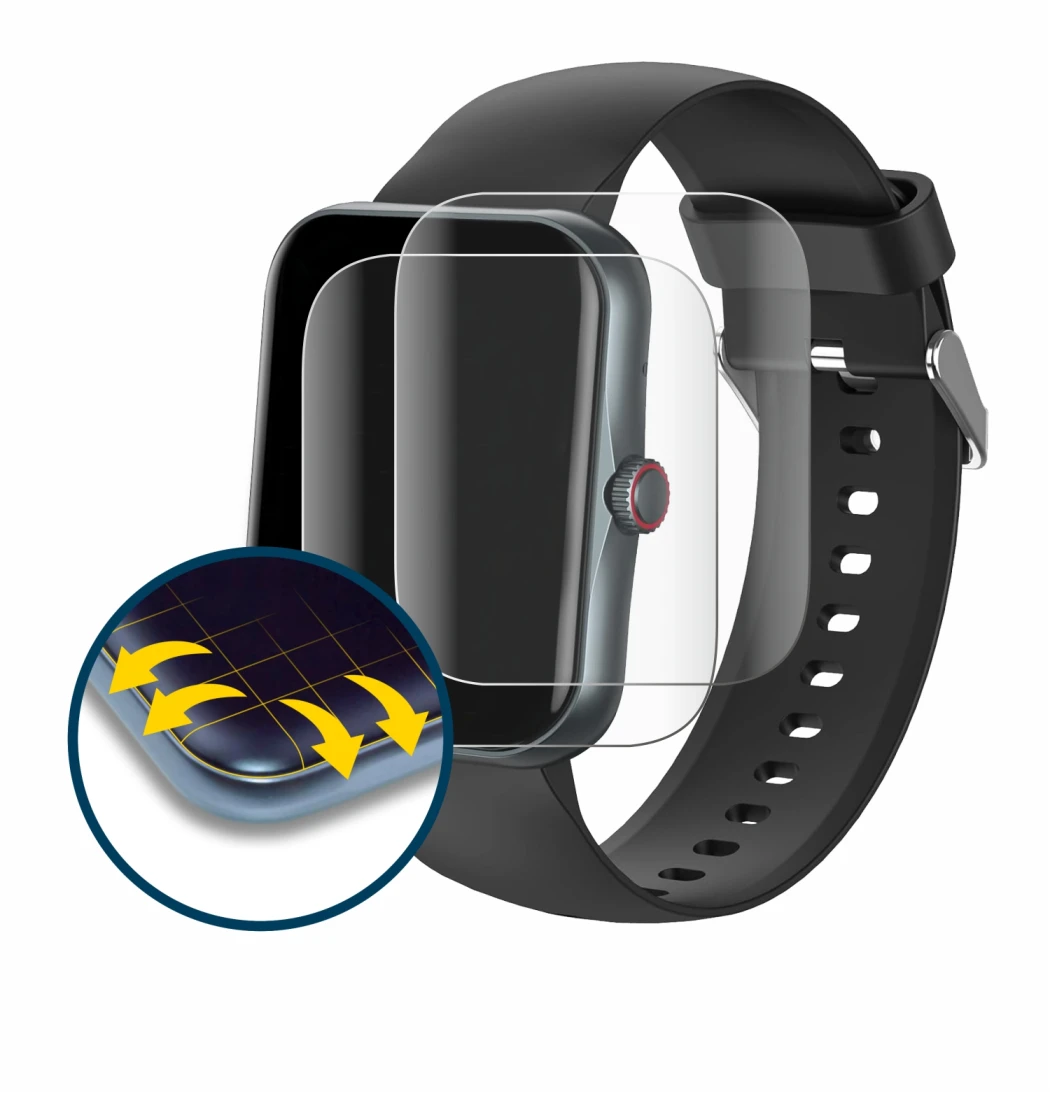 Imagen del dispositivo Pthtechus S80K con una amplia variedad de protectores de pantalla.