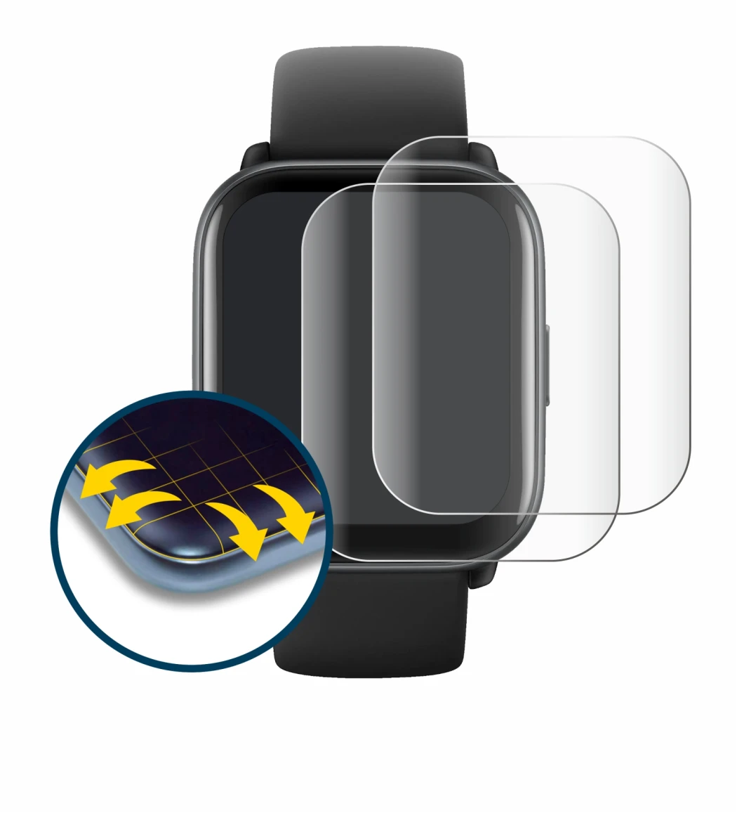Imagen del dispositivo Amazfit Active con una amplia variedad de protectores de pantalla.