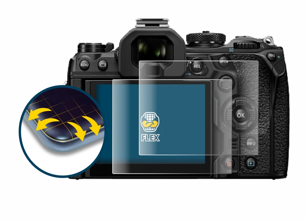 Imagen del dispositivo Olympus OM System OM-1 Mark II con una amplia variedad de protectores de pantalla.