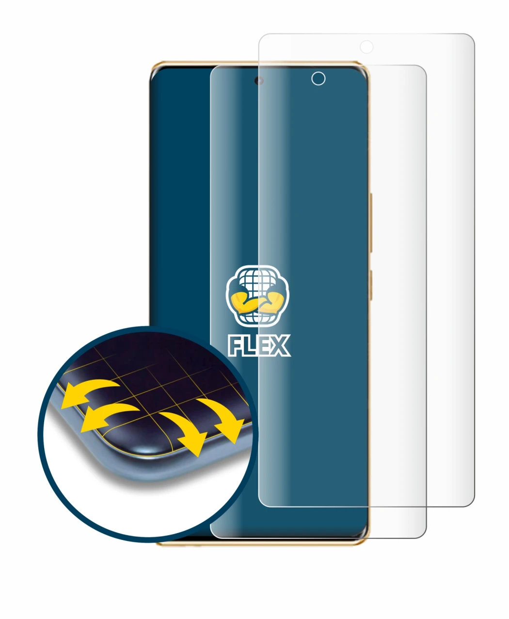Imagen del dispositivo Infinix Note 40 Pro con una amplia variedad de protectores de pantalla.
