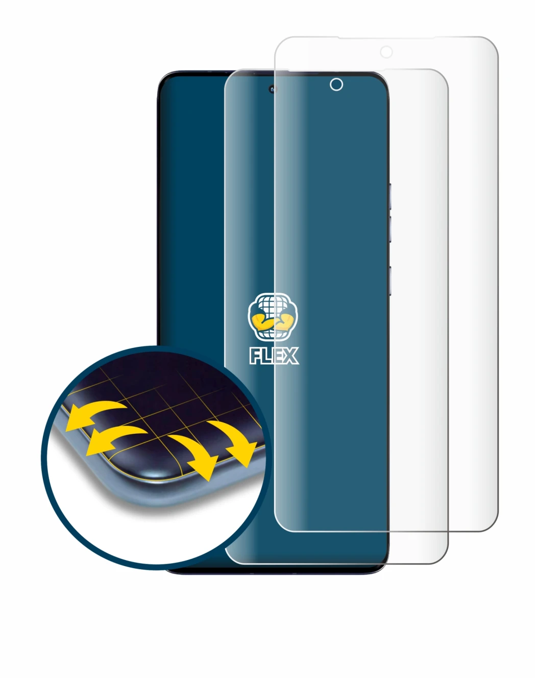Imagen del dispositivo Motorola Edge 50 Pro con una amplia variedad de protectores de pantalla.