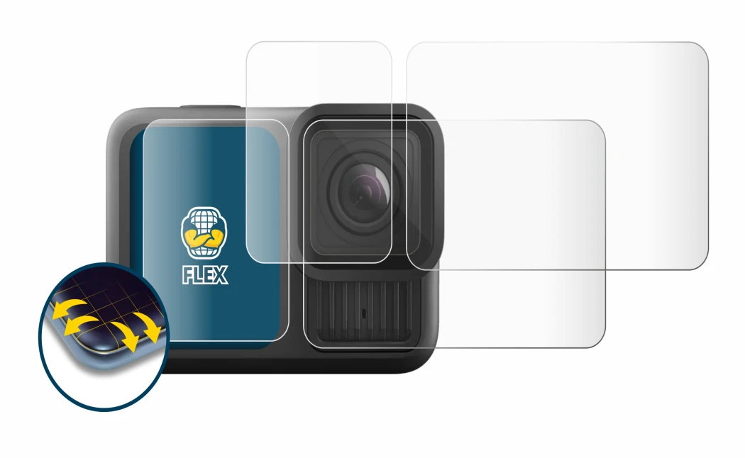 Imagen del dispositivo GoPro Hero 13 Black con una amplia variedad de protectores de pantalla.