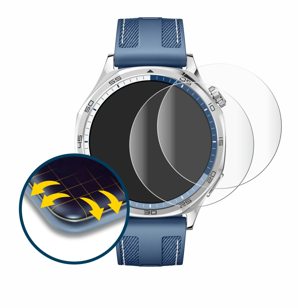 Imagen del dispositivo Huawei Watch GT 5 (46 mm) con una amplia variedad de protectores de pantalla.