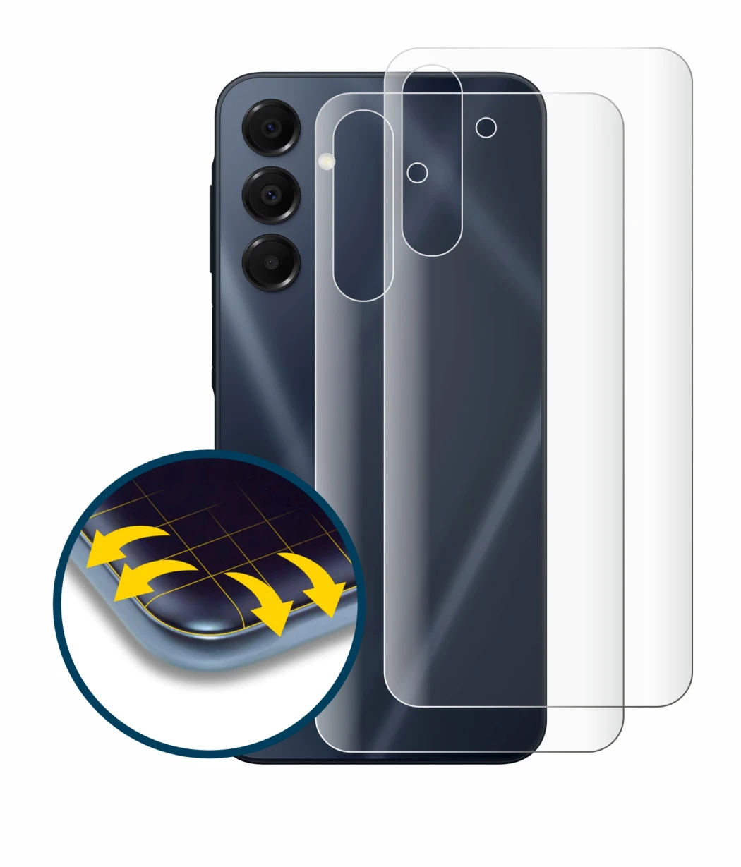 Imagen del dispositivo Samsung Galaxy A16 5G (Trasero) con una amplia variedad de protectores de pantalla.