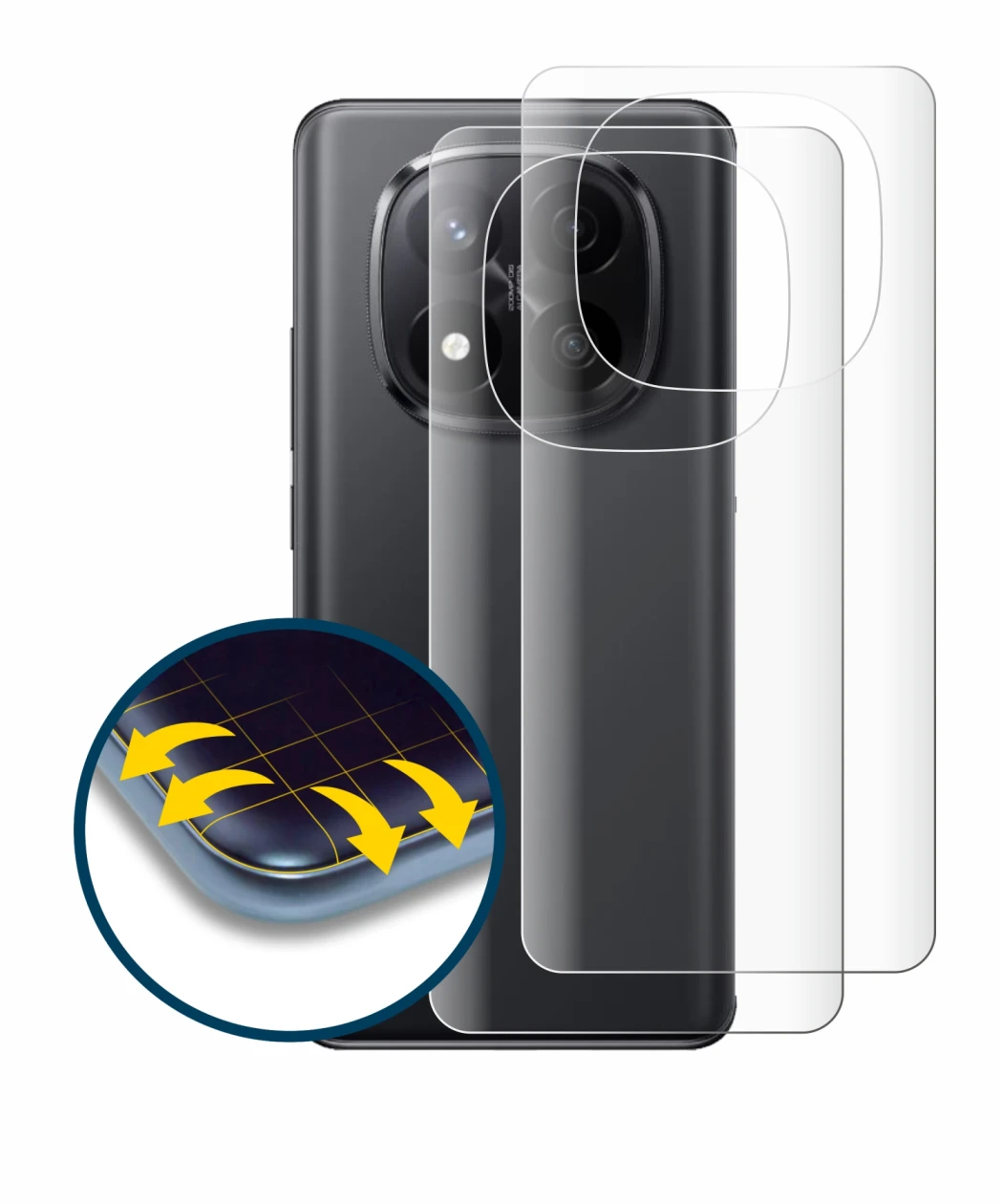 Imagen del dispositivo Xiaomi Redmi Note 14 Pro Plus (Trasero) con una amplia variedad de protectores de pantalla.