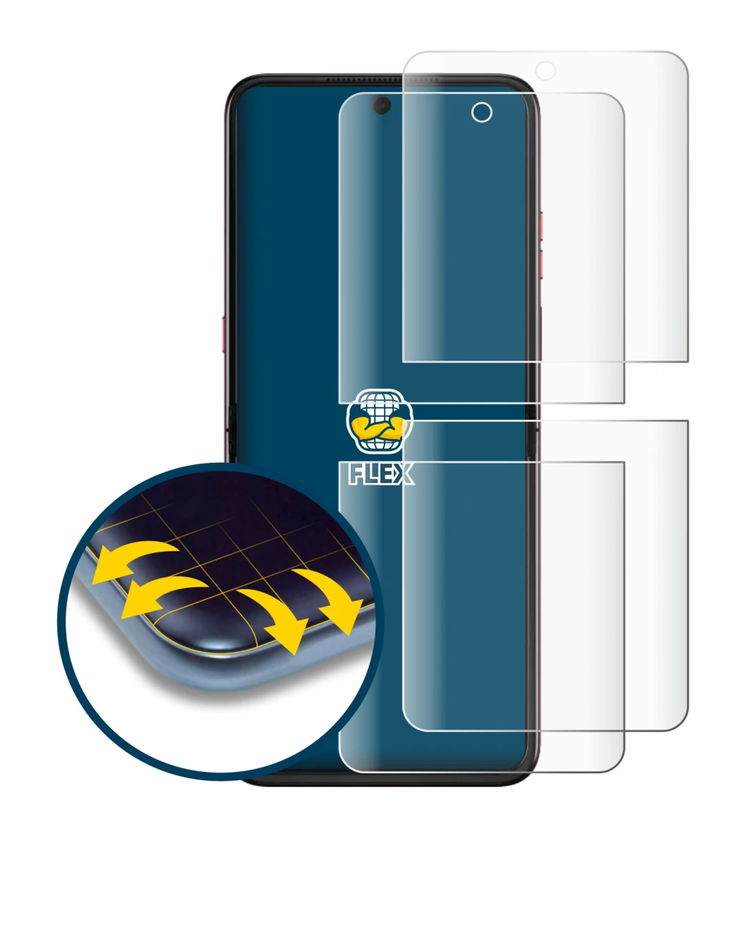 Imagen del dispositivo Motorola Razr 60 Ultra con una amplia variedad de protectores de pantalla.