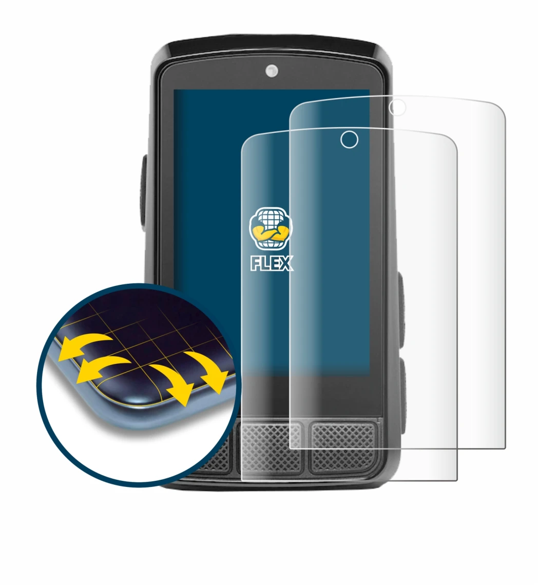Imagen del dispositivo Wahoo Elemnt Bolt 3 con una amplia variedad de protectores de pantalla.