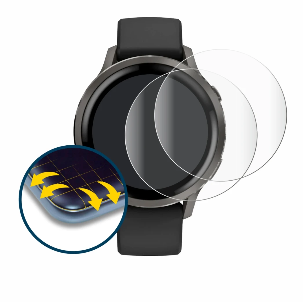 Imagen del dispositivo Garmin Venu 4 (41 mm) con una amplia variedad de protectores de pantalla.