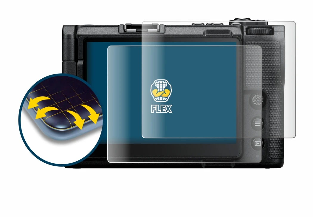 Imagen del dispositivo Nikon ZR con una amplia variedad de protectores de pantalla.