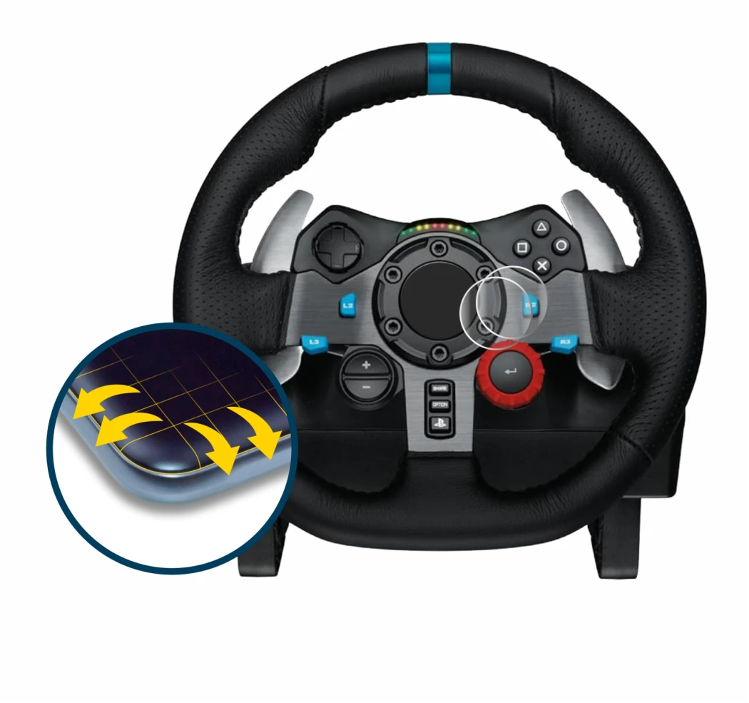 Imagen del dispositivo Logitech G29 Driving Force Gaming Volante de carreras con una amplia variedad de protectores de pantall