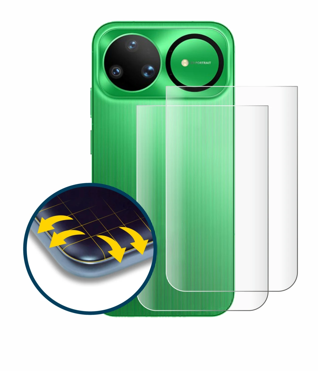 Imagen del dispositivo Huawei Nova 15 Ultra (Trasero) con una amplia variedad de protectores de pantalla.