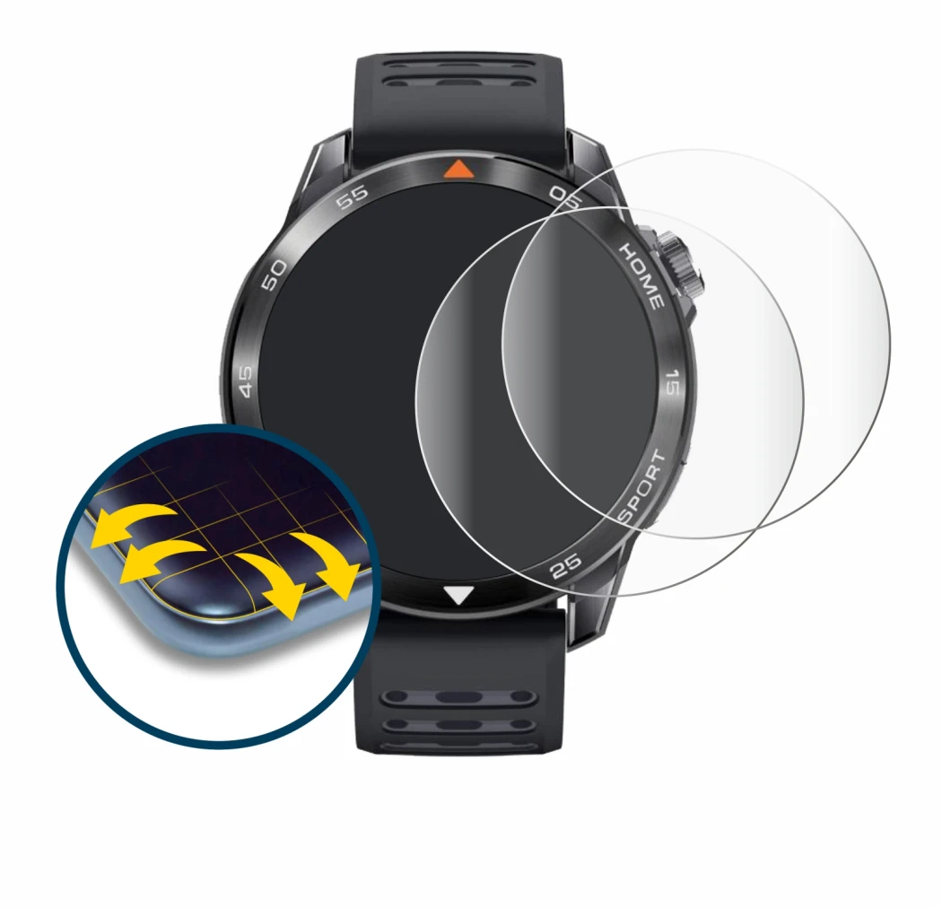 Imagen del dispositivo Xiaomi Mibro GS Pro 2 con una amplia variedad de protectores de pantalla.