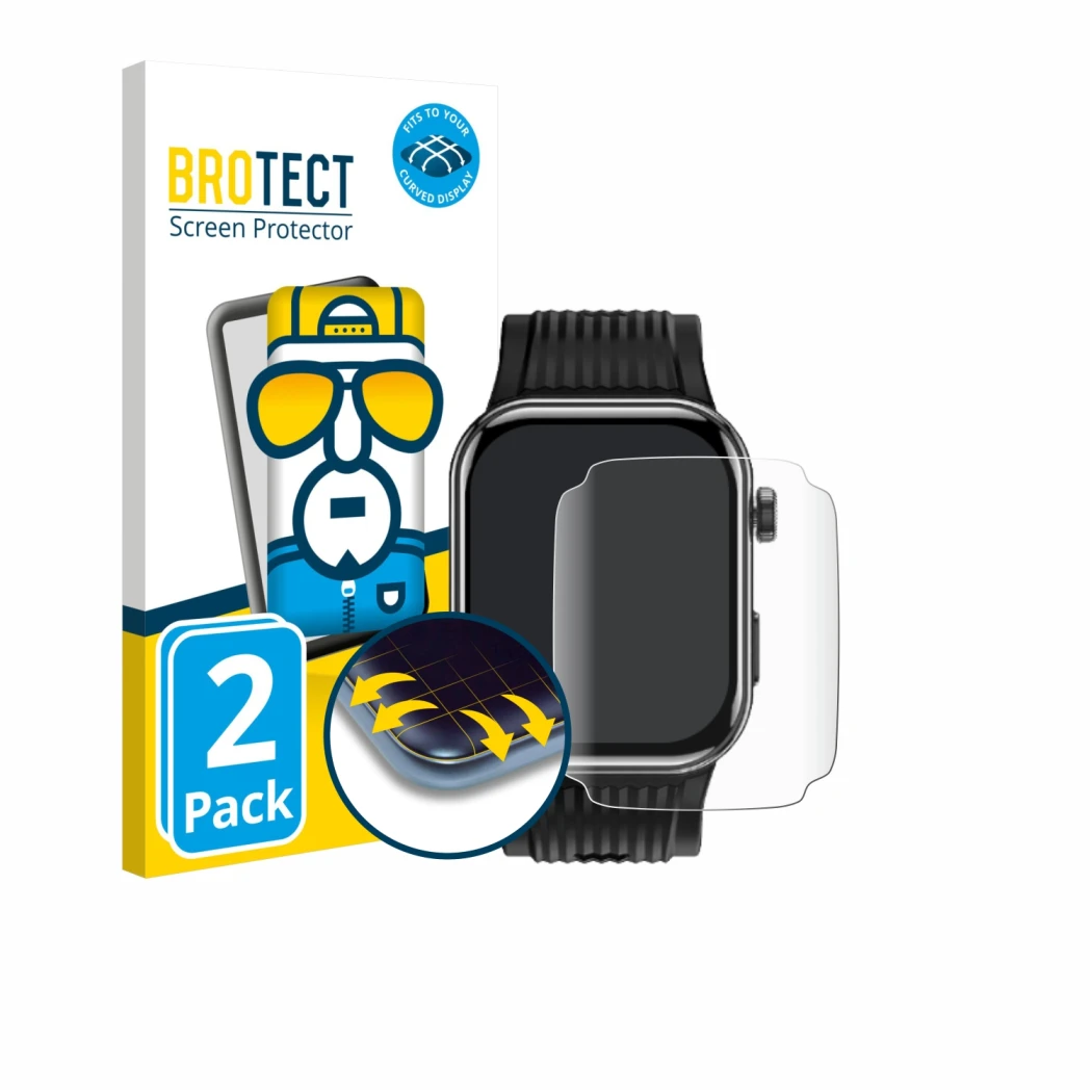 Parte frontal de un envase de producto con el logotipo de la marca BROTECT. Al lado se muestra el dispositivo Rollme Kore D1 c