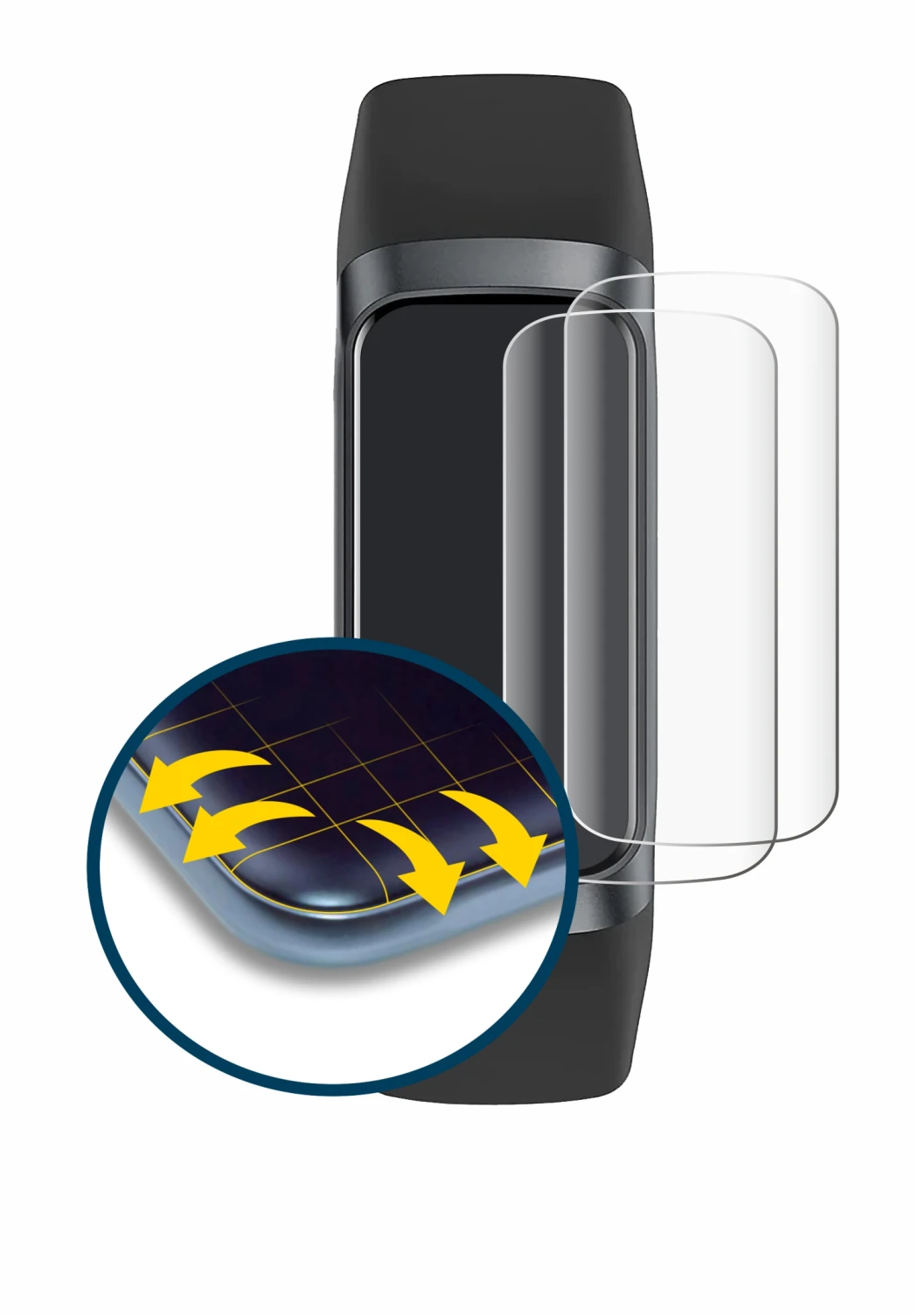 Imagen del dispositivo MORELOCO C60 con una amplia variedad de protectores de pantalla.