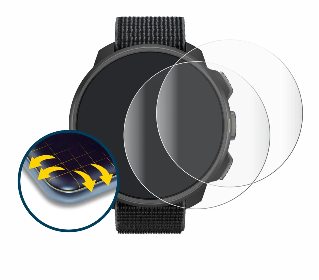 Imagen del dispositivo Suunto Nautic S con una amplia variedad de protectores de pantalla.