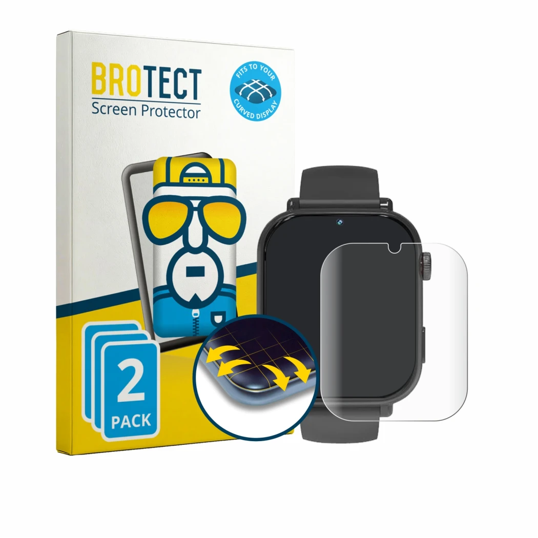 Parte frontal de un envase de producto con el logotipo de la marca BROTECT. Al lado se muestra el dispositivo Pthtechus A22 co