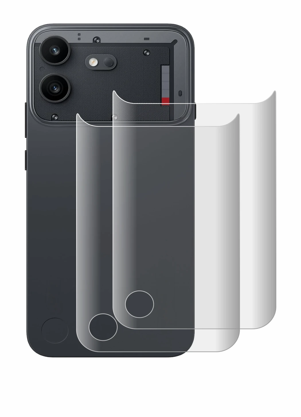 Imagen del dispositivo Nothing Phone (4b) (Trasero) con una amplia variedad de protectores de pantalla.