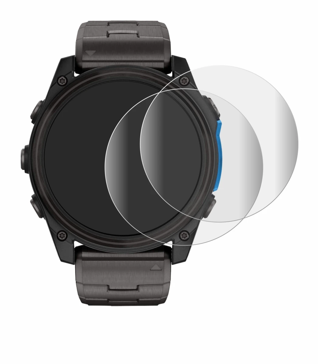 Imagen del dispositivo Garmin D2 Mach 2 (51 mm) con una amplia variedad de protectores de pantalla.