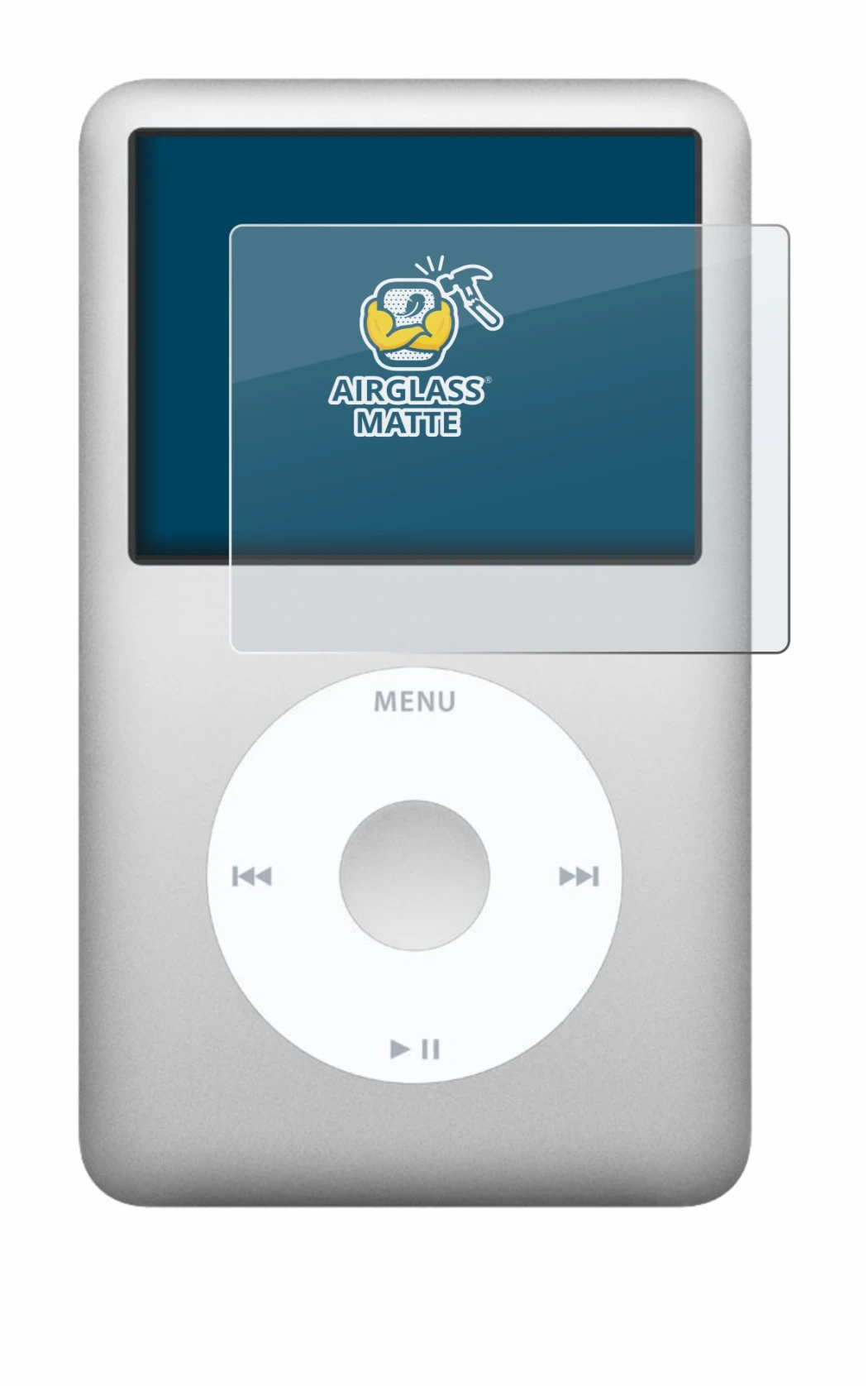 Imagen del dispositivo Apple iPod classic 160 GB (7a Gen.) con una amplia variedad de protectores de pantalla.