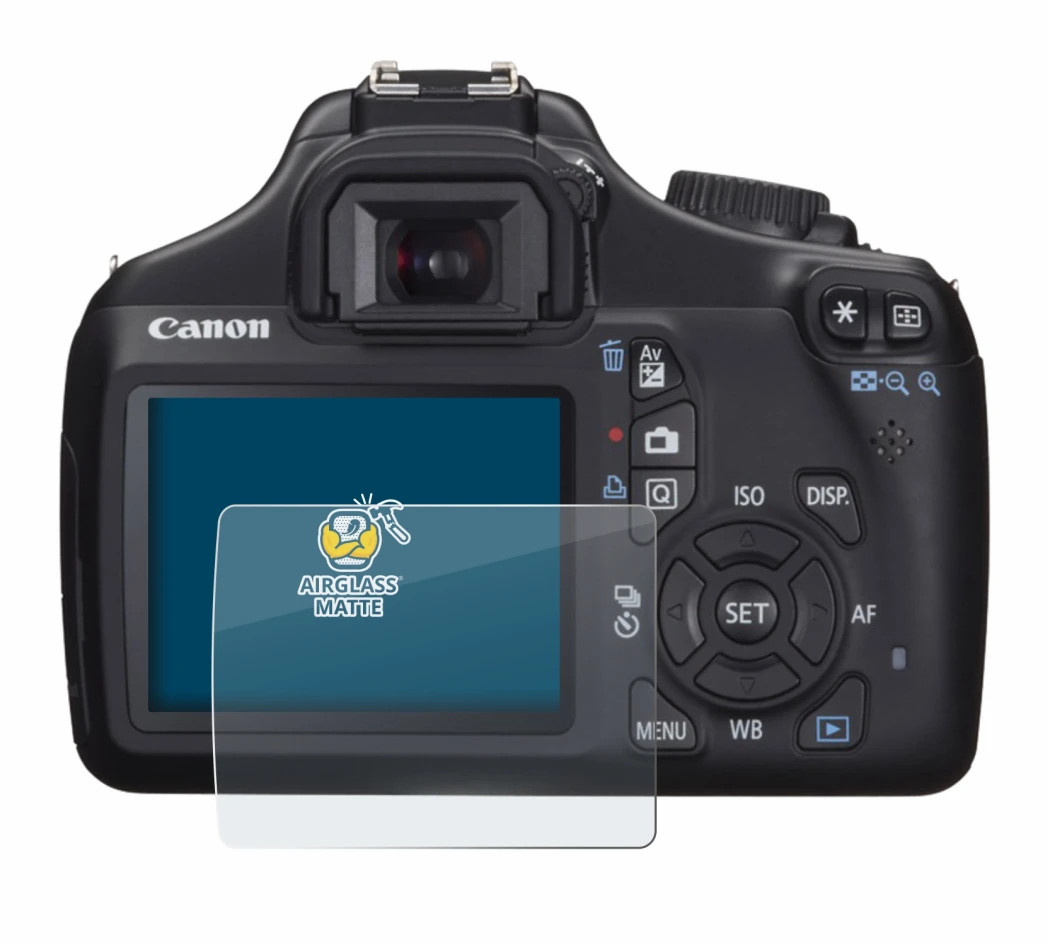Imagen del dispositivo Canon EOS 1100D con una amplia variedad de protectores de pantalla.