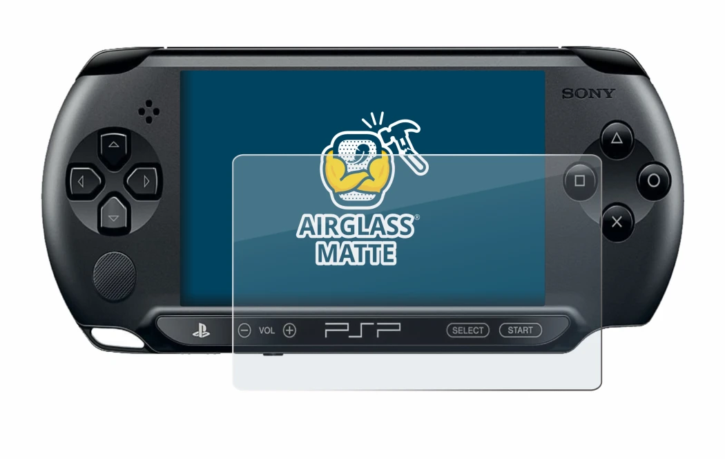 Imagen del dispositivo Sony PSP 1004 con una amplia variedad de protectores de pantalla.