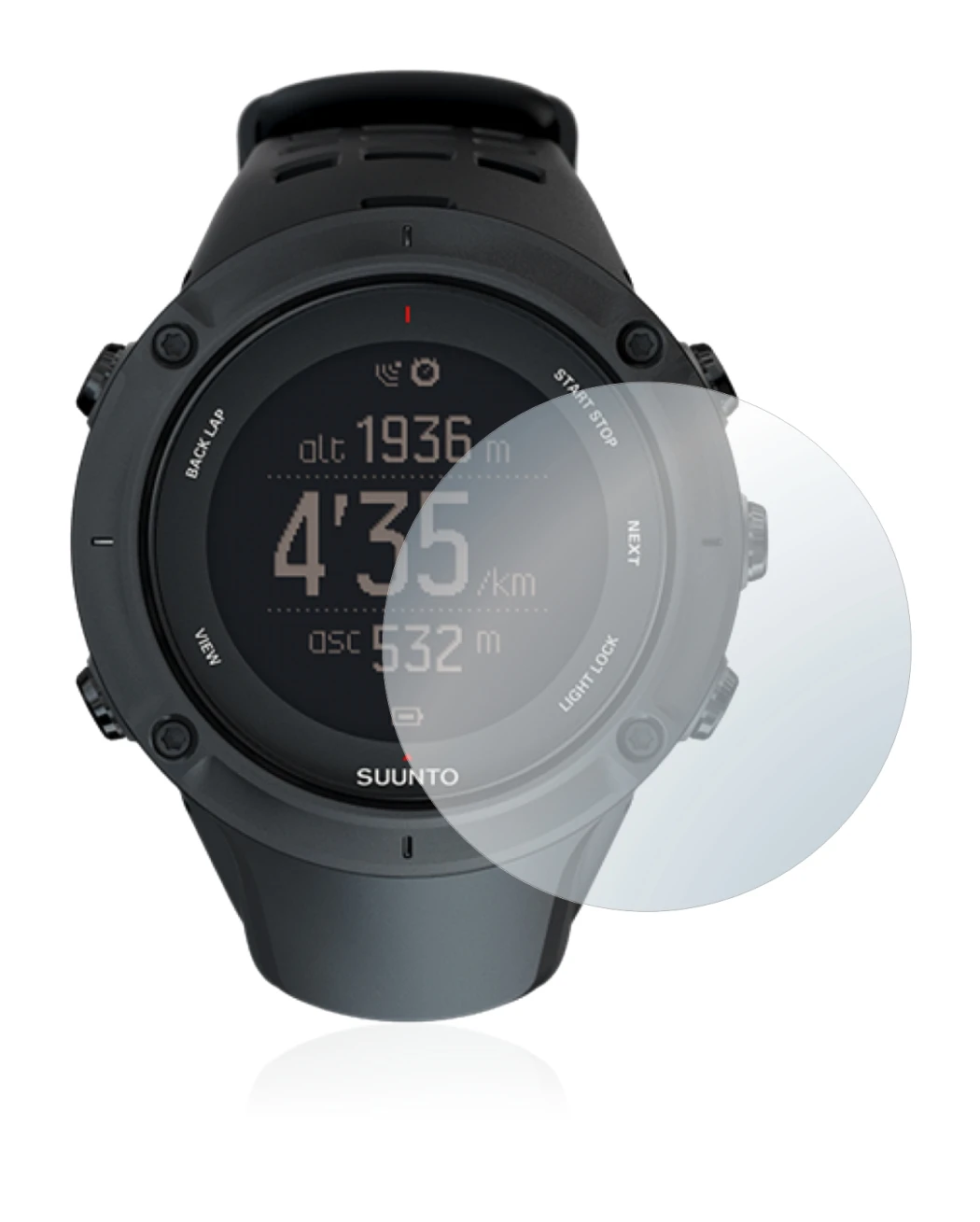 Imagen del dispositivo Suunto Ambit3 Peak Black con una amplia variedad de protectores de pantalla.