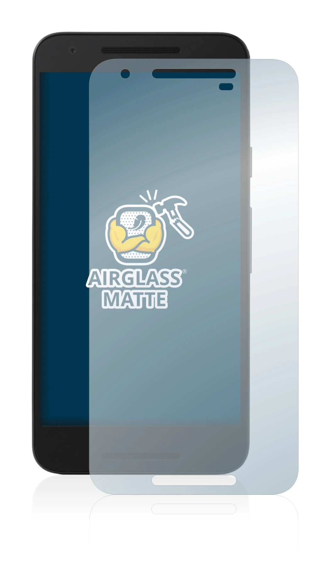 Imagen del dispositivo LG Nexus 5X con una amplia variedad de protectores de pantalla.