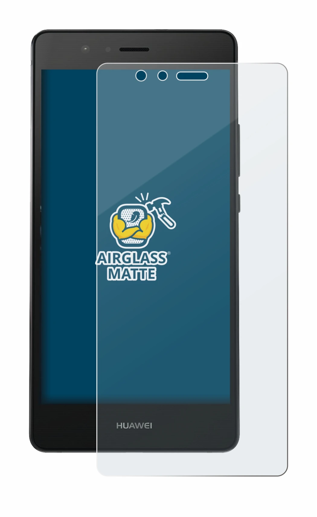 Imagen del dispositivo Huawei P9 con una amplia variedad de protectores de pantalla.