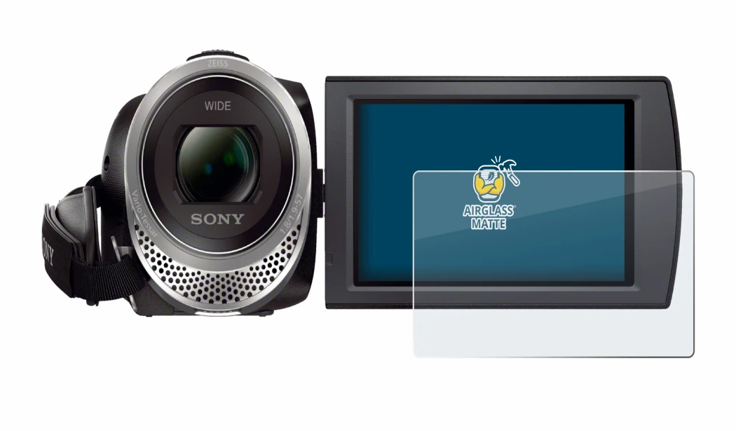 Imagen del dispositivo Sony FDR-AX53 con una amplia variedad de protectores de pantalla.