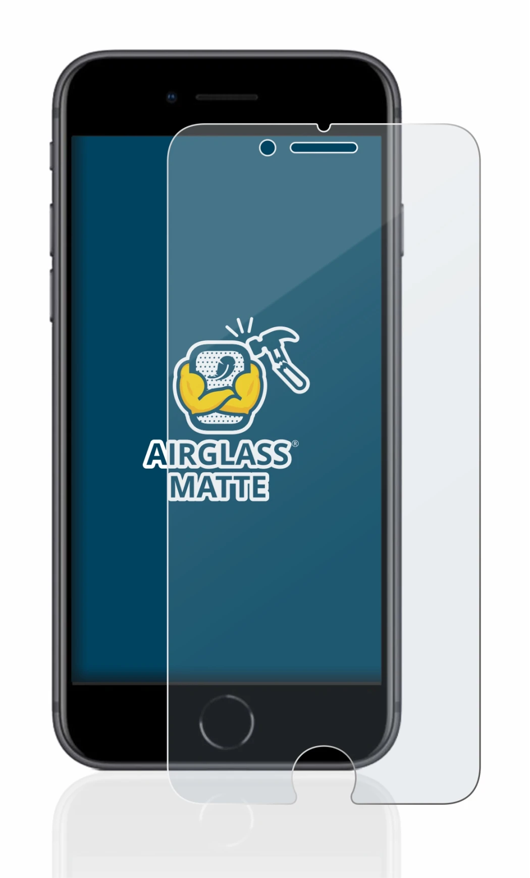 Imagen del dispositivo Apple iPhone 8 con una amplia variedad de protectores de pantalla.