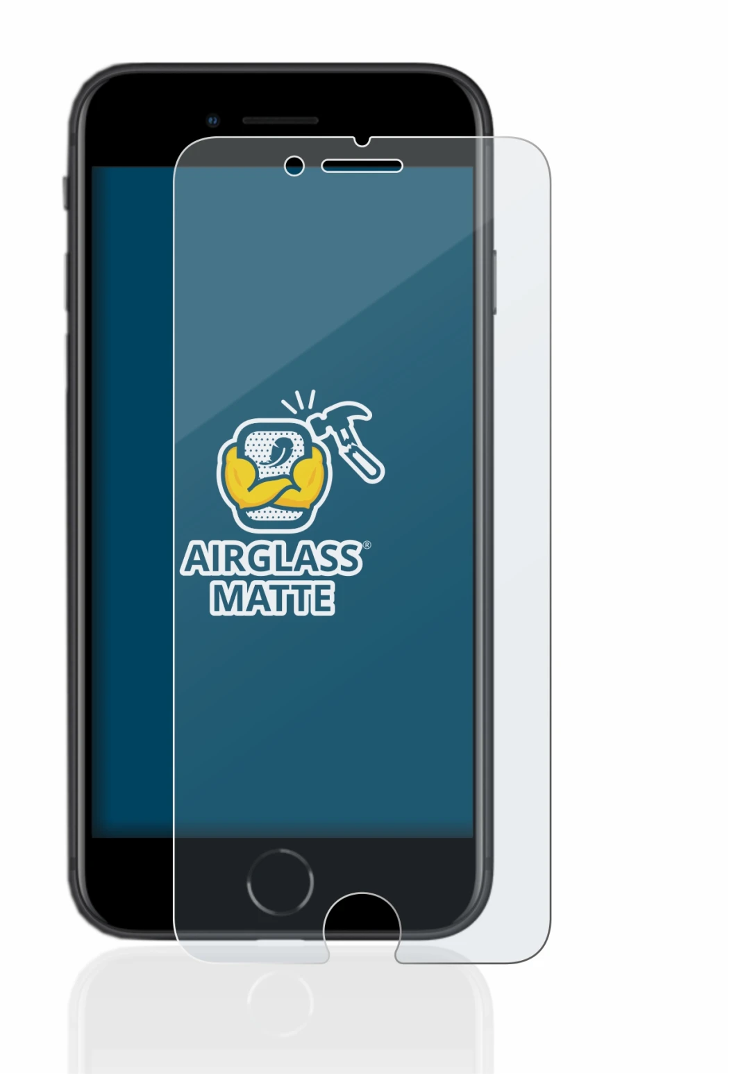 Imagen del dispositivo Apple iPhone SE 2 2020 con una amplia variedad de protectores de pantalla.