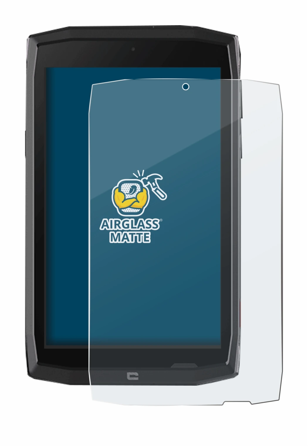 Imagen del dispositivo Crosscall Core T4 con una amplia variedad de protectores de pantalla.