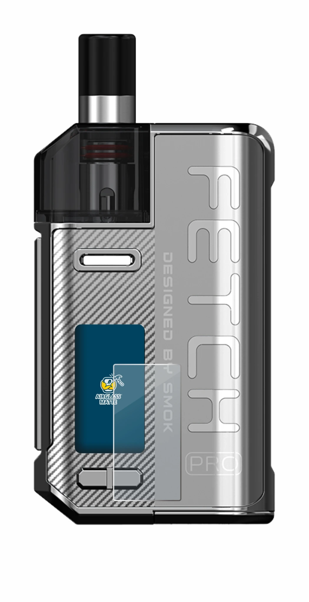 Imagen del dispositivo Smok Fetch 80W Pro con una amplia variedad de protectores de pantalla.