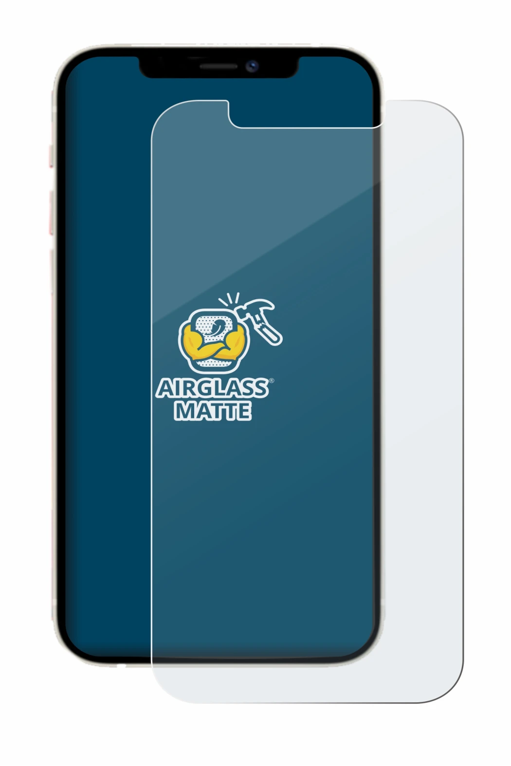 Imagen del dispositivo Apple iPhone 12 con una amplia variedad de protectores de pantalla.