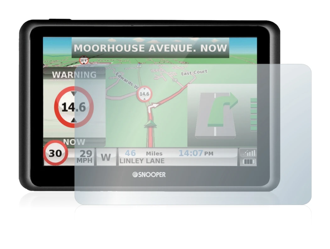 Imagen del dispositivo Snooper Truckmate S6900 con una amplia variedad de protectores de pantalla.