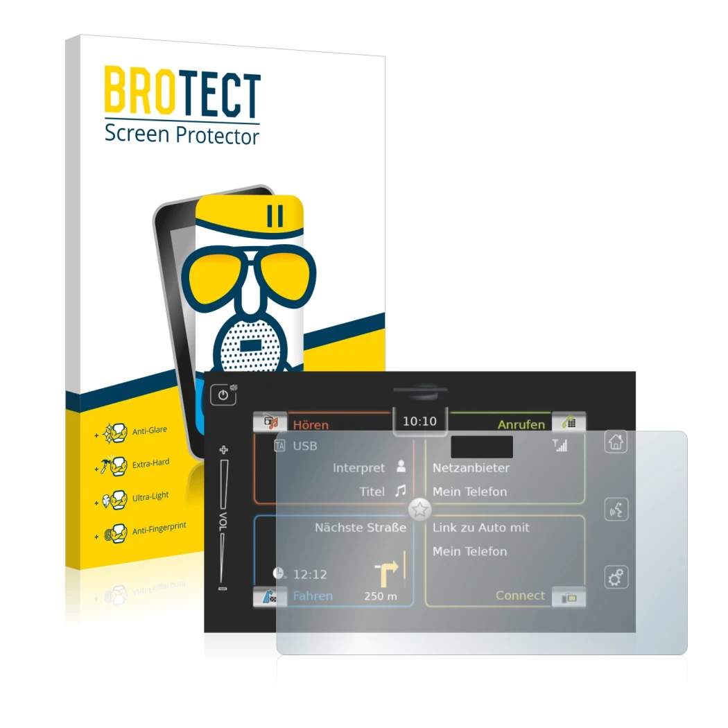 Parte frontal de un envase de producto con el logotipo de la marca BROTECT. Al lado se muestra el dispositivo Bosch Suzuki Vit