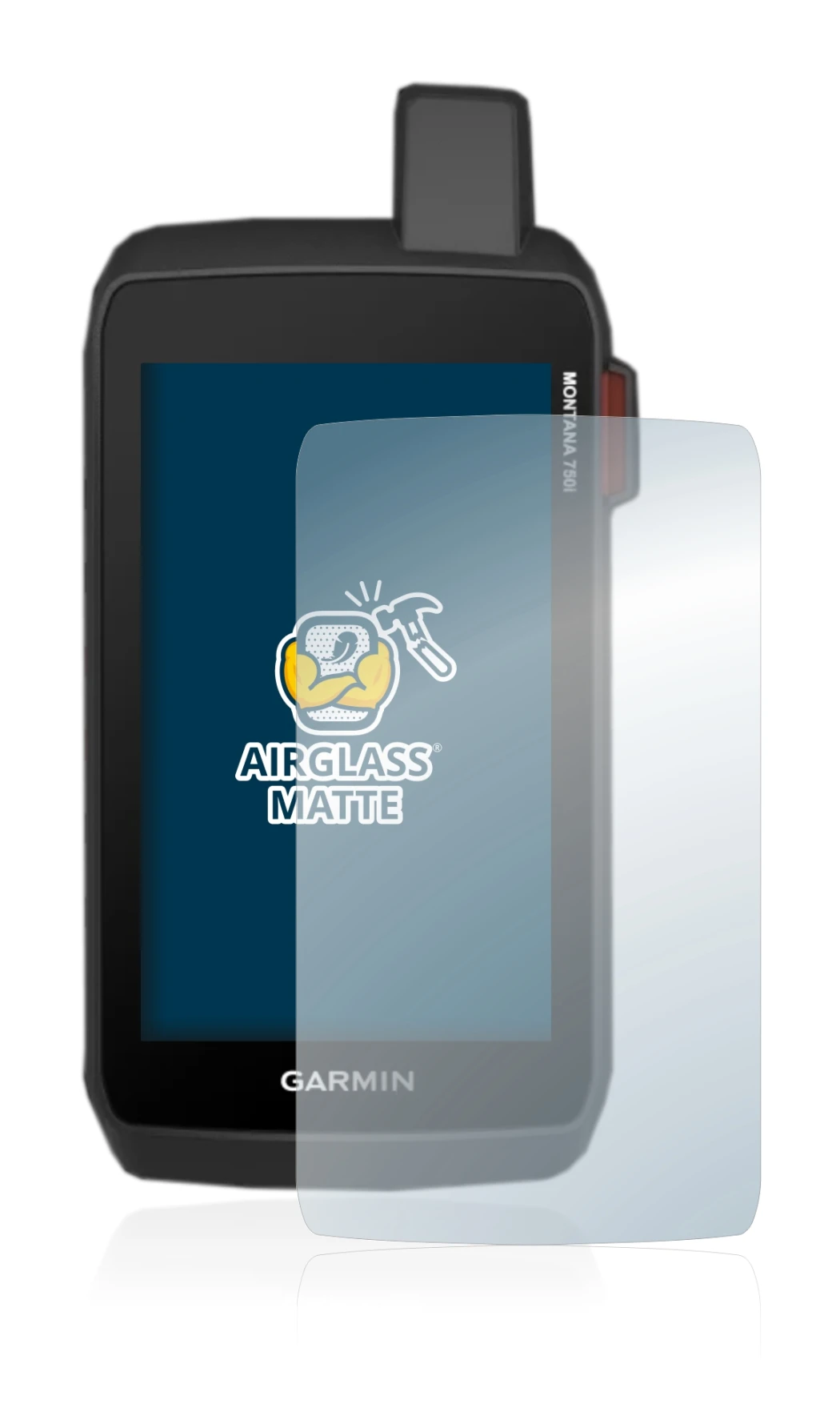 Imagen del dispositivo Garmin Montana 750i con una amplia variedad de protectores de pantalla.