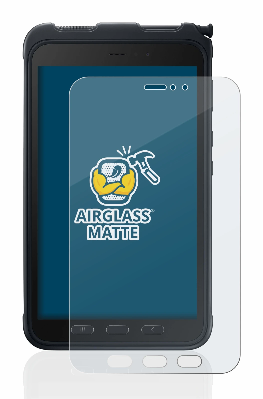 Imagen del dispositivo Samsung Galaxy Tab Active 3 con una amplia variedad de protectores de pantalla.