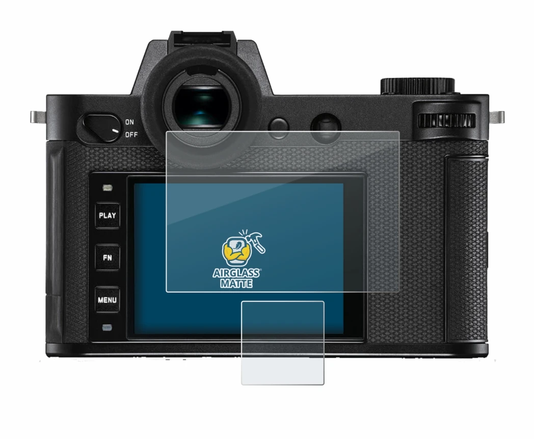 Imagen del dispositivo Leica SL2-S con una amplia variedad de protectores de pantalla.