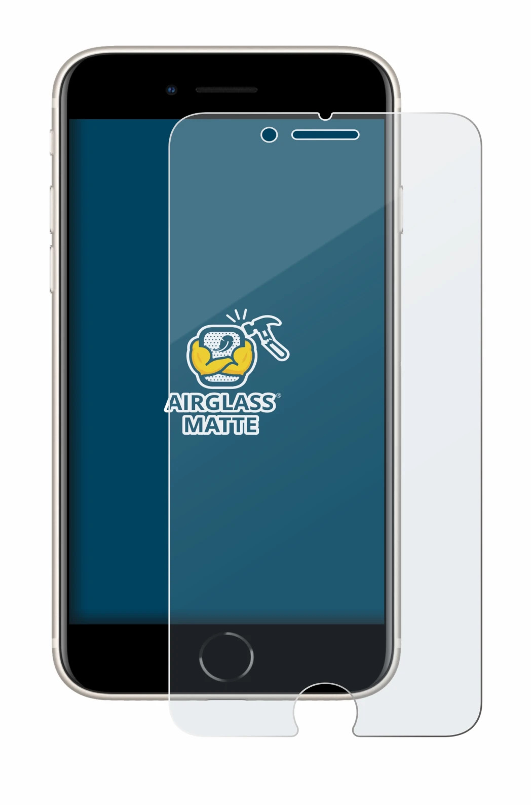 Imagen del dispositivo Apple iPhone SE 3 2022 con una amplia variedad de protectores de pantalla.